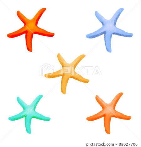 柔和多彩的海星插圖集 柔和多彩的海星插圖集 88027706