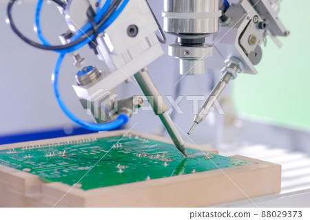 Process of selective soldering components to printed circuit boards at factory Process of selective soldering components to printed circuit boards at factory 88029373