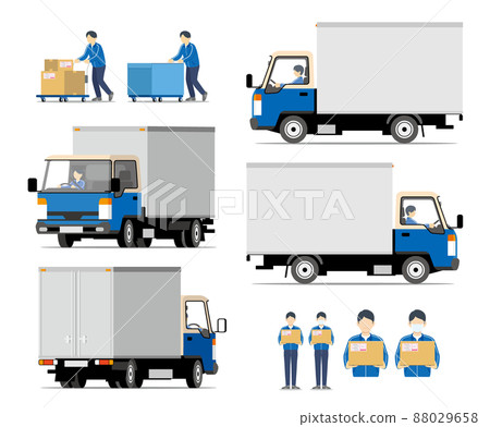 快遞,車輛,卡車,多莉,員工,套裝 快遞,車輛,卡車,多莉,員工,套裝 88029658