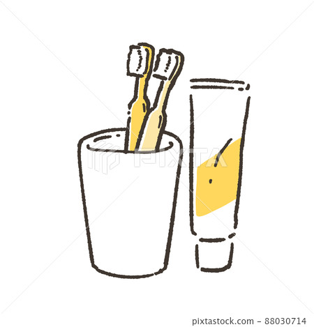 牙刷和牙膏的插圖 牙刷和牙膏的插圖 88030714