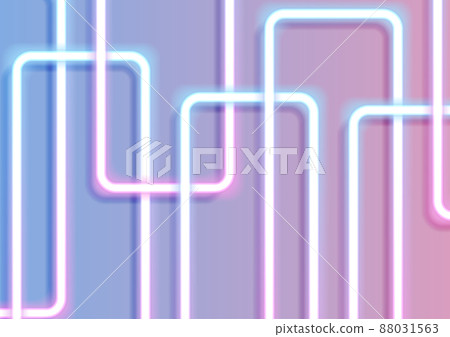 Blue pink pastel neon lines abstract fluorescent background 88031563