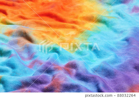 Abstract tie dye multicolor fabric cloth Boho pattern texture Abstract tie dye multicolor fabric cloth Boho pattern texture 88032264