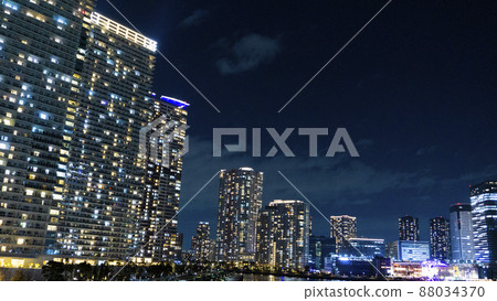 城市高層公寓夜景_b_13 城市高層公寓夜景_b_13 88034370