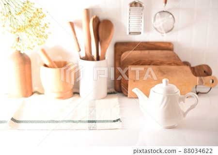 Kitchen with sunbeams Kitchen with sunbeams 88034622