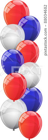 Color Glossy Balloons Background Vector Illustration Color Glossy Balloons Background Vector Illustration 88034682
