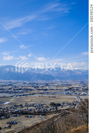View from the Alps Park in Matsumoto City, Nagano Prefecture 88036524