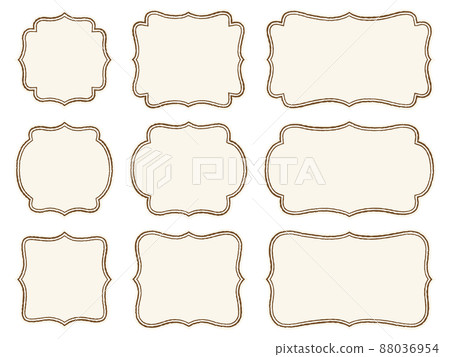 西式復古手繪標籤框套裝 88036954