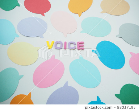 VOICEEveryone's voices and lots of speech bubbles 88037193