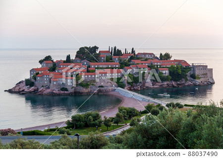 Sveti Stefan island in Budva, Montenegro Sveti Stefan island in Budva, Montenegro 88037490