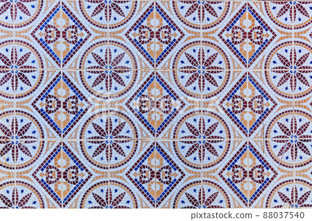 Texture and drawing tiles in oriental style 88037540