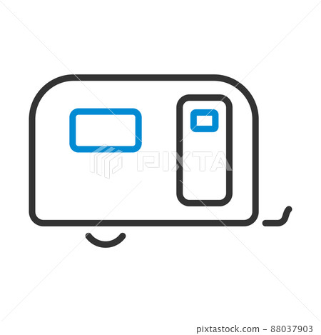 Icon Of Camping Family Caravan Car - Stock Illustration [88037903] - PIXTA