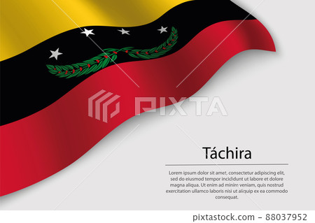 Wave flag of Tachira is a state of Venezuela 88037952