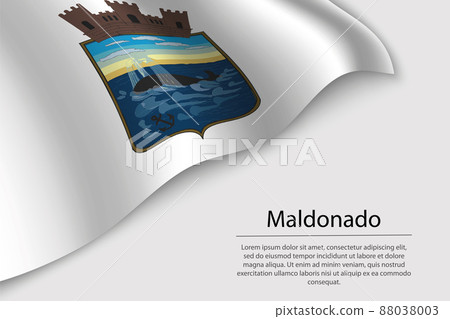 Wave flag of Maldonado is a state of Uruguay. Wave flag of Maldonado is a state of Uruguay. 88038003