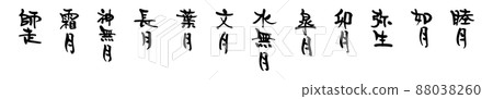 Japanese style month name 88038260