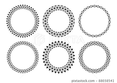 Circle geometric patterns for decorative round frames. Circle geometric patterns for decorative round frames. 88038541