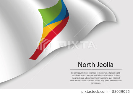 Wave flag of North Jeolla is a state of South Korea. Wave flag of North Jeolla is a state of South Korea. 88039035