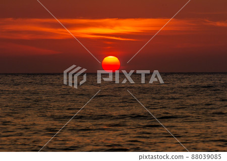 Noto Summer sunset over the Sea of Japan 88039085