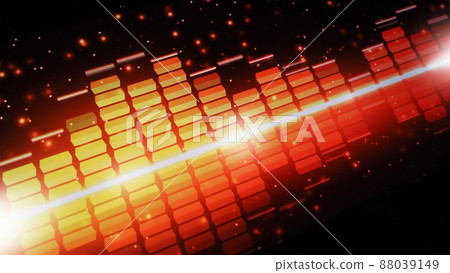 Sound equalizer. Wave pattern of music sounds element on monitor screen. Digital equalizer. Modern song equalisers dark background. Colorful waveform of musical soundtrack. Music equalizers display. Sound equalizer. Wave pattern of music sounds element on monitor screen. Digital equalizer. Modern song equalisers dark background. Colorful waveform of musical soundtrack. Music equalizers display. 88039149