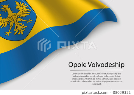 Wave flag of Opole Voivodeship is a region of Poland 88039331