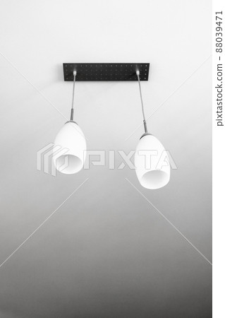 modern frosted glass ceiling lamp on white ceiling modern frosted glass ceiling lamp on white ceiling 88039471