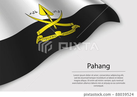 Wave flag of Pahang is a region of Malaysia Wave flag of Pahang is a region of Malaysia 88039524