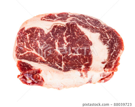 raw rib eye beef steak from Aberdeen Angus bull 88039723