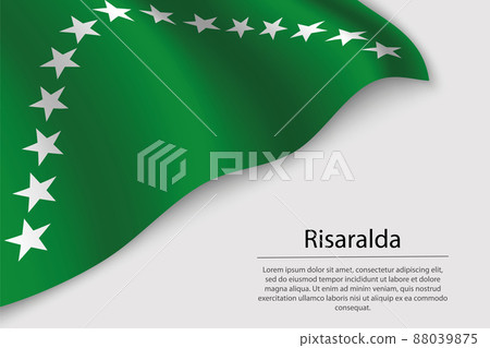 Wave flag of Risaralda is a region of Colombia Wave flag of Risaralda is a region of Colombia 88039875