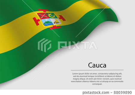Wave flag of Cauca is a region of Colombia 88039890