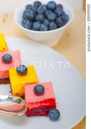 strawberry and mango mousse dessert cake strawberry and mango mousse dessert cake 88040000