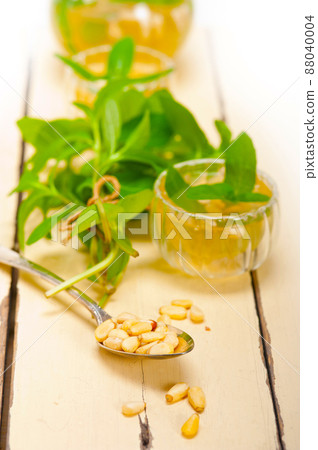 Arab traditional mint and pine nuts tea Arab traditional mint and pine nuts tea 88040004