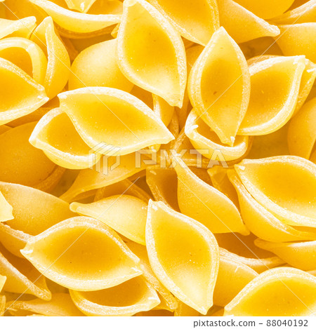 background from uncooked conchiglie pasta pieces 88040192