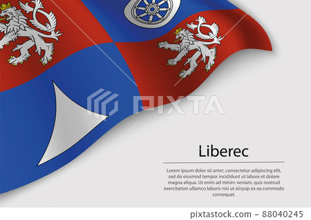 Wave flag of Liberec is a state of Czech republic. 88040245