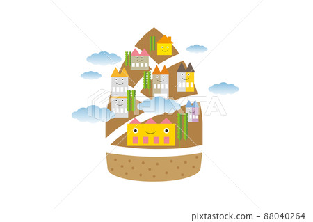 美麗的城市景觀和愉快的生活。創造一個人們可以明亮快樂地生活的城市。 88040264