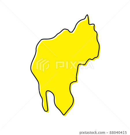 Simple outline map of Tripura is a state of India. 88040415
