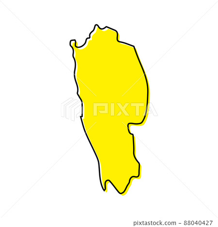 Simple outline map of Mizoram is a state of India. 88040427