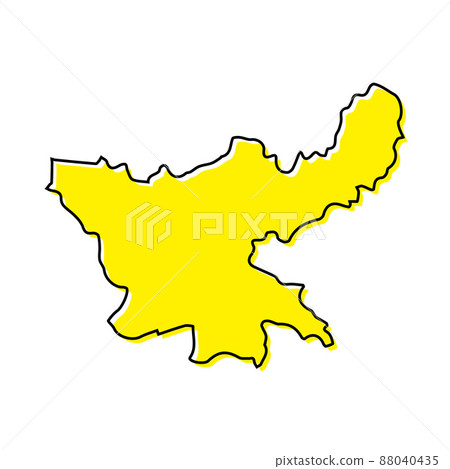 Simple outline map of Jharkhand is a state of India. 88040435