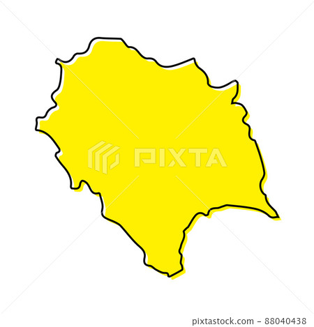 Simple outline map of Himachal Pradesh is a state of India. Simple outline map of Himachal Pradesh is a state of India. 88040438