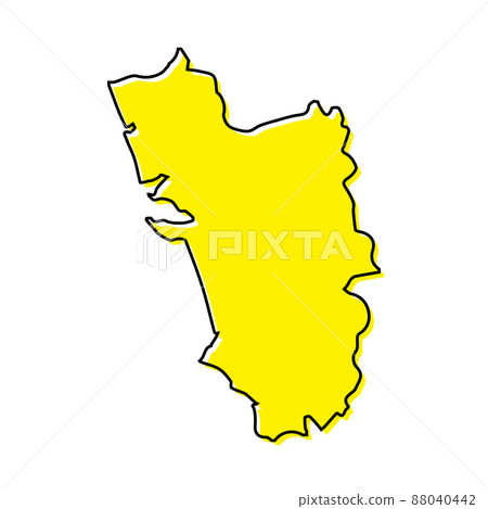 Simple outline map of Goa is a state of India. 88040442