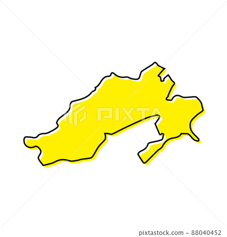 Simple outline map of Arunachal Pradesh is a state of India. 88040452