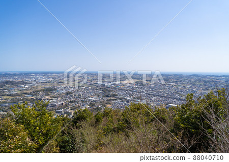 從東山山頂看到的風景(松明山口)(愛知縣豐橋市) 從東山山頂看到的風景(松明山口)(愛知縣豐橋市) 88040710