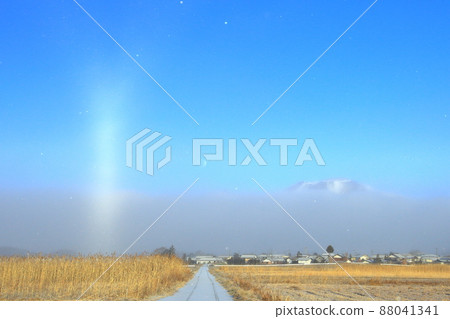 Rainbow of ice fog and Mt. Asama Rainbow of ice fog and Mt. Asama 88041341