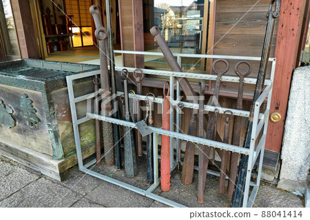 Onishin Shrine, iron iron rods of demons [Arashiyama Town, Saitama Prefecture] 88041414