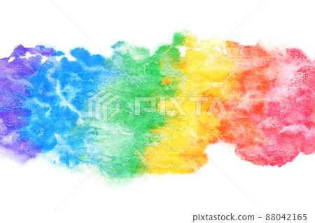 Sky cloud rainbow watercolor colorful background 88042165