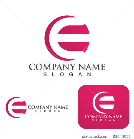 E Letter vector icon illustration design - Stock Illustration [88043091 ...