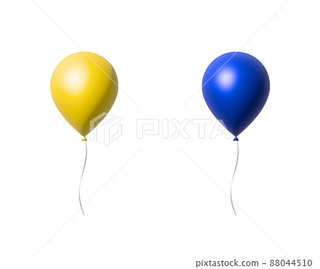 High quality super realistic balloons. 3d maked blue and yellow party balloons, birthday decoration. Vector flying party ballon set, design element for cards, invitations etc. High quality super realistic balloons. 3d maked blue and yellow party balloons, birthday decoration. Vector flying party ballon set, design element for cards, invitations etc. 88044510
