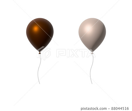 High quality super realistic balloons. 3d maked colorful party balloons, birthday decoration. Vector flying party ballon set, design element for cards, invitations etc. 88044516