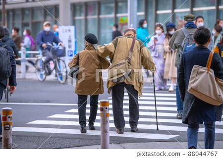 日本東京都市風景第3天（防止傳播），東京8875人再次增加......老齡化社會...... = 24日，上野 88044767