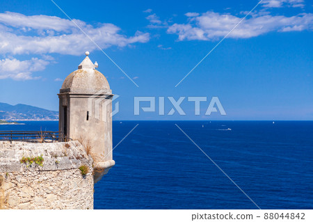 Old coastal fortification watch tower. Monaco 88044842