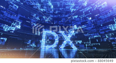 三維DX符號/數字化轉型/面向未來的創新形象 三維DX符號/數字化轉型/面向未來的創新形象 88045649
