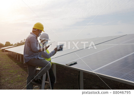 Creating renewable energy from sunlight with solar cells for the future by engineering team 88046795